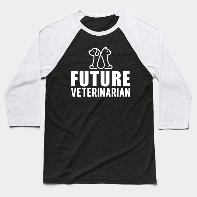 Future Veterinarian Baseball T-Shirt by KC Happy Shop